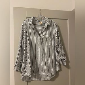 Button up cover up blouse